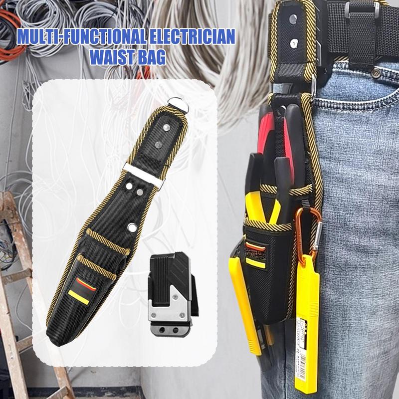 Bolsa para Herramientas de Cinturón Bolsa Pequeña para Herramientas con Clip para Cinturón Soporte Utilitario Multifuncional Organizador de Trabajo para Trabajadores de la Construcción