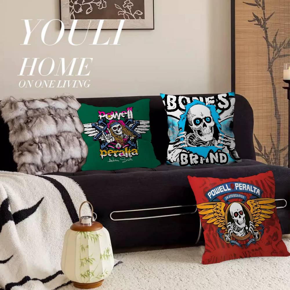 PPowells PPeraltas Skateboard Cartoon Pillow Gifts Home Office Furnishings Bedroom Sofa Car Cushion Cover Case Xcm