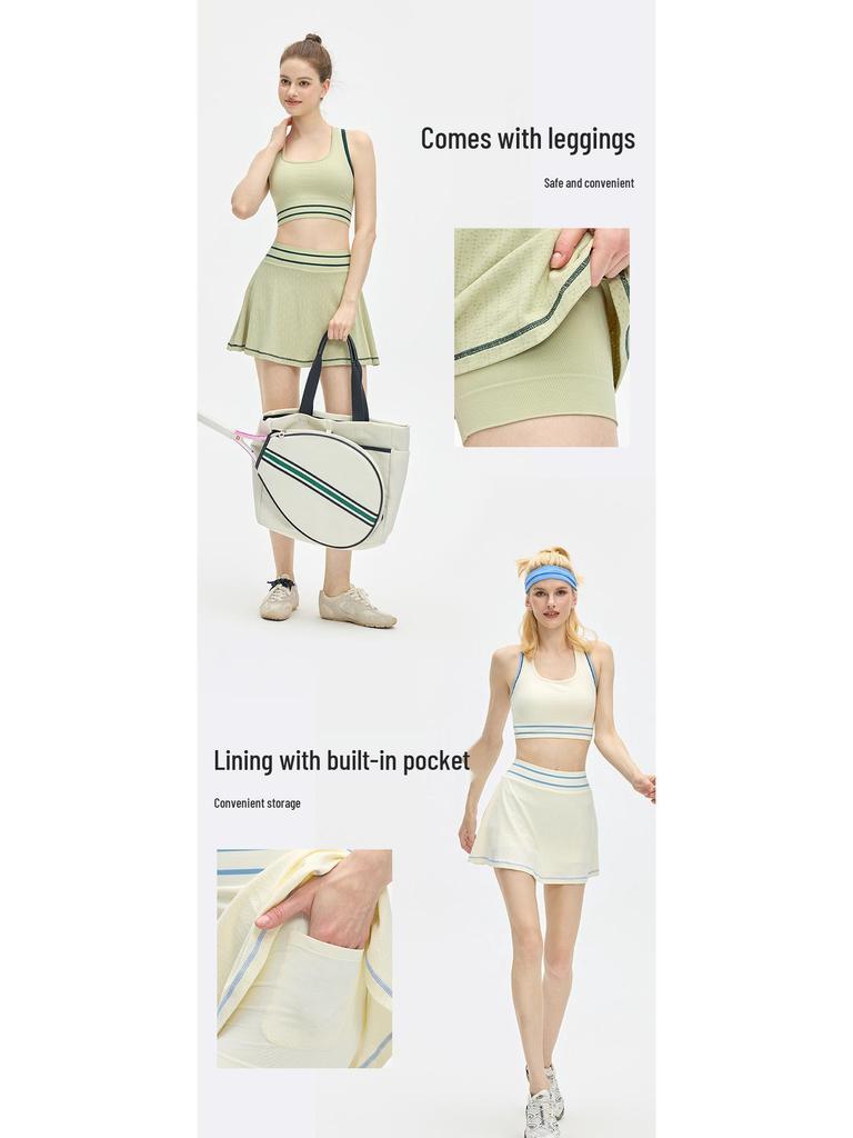 High-Waist Summer Tennis Skirt: Fashionable, Anti-Exposure, Ideal for Outdoor Running and Fitness