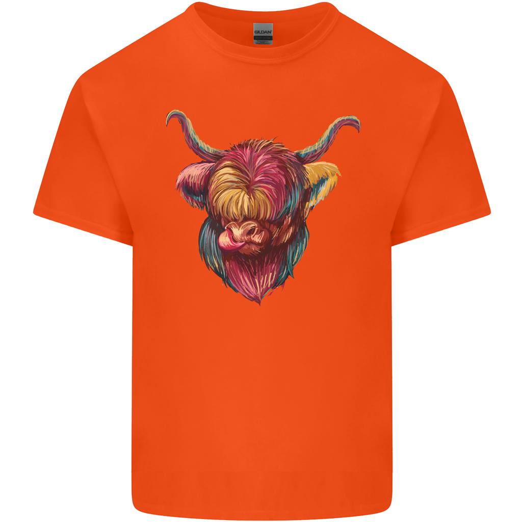 Colourful Highland Cow Unisexs Light Cotton TShirt