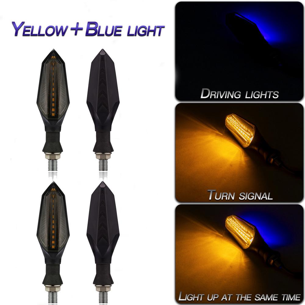 Motorcycle Turn Signals Light Blinker Lamps 17LED Arrows LED Turn Signal Lamp 12V 10mm Sequential Flowing Flash Indicator Lights