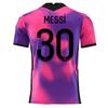 Kids Sportswear, Messi PSG Third Away Soccer Jersey Set, Football Uniform Shirt Shorts Combo, Breathable Quick-Dry Fabric Youth Training Kit
