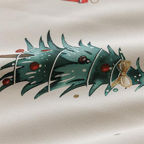 

1PC LOZUJOJU Christmas Style Blackout Curtains Christmas Tree Pattern Printed Curtains for Bedroom Living Room Balcony Window for Home Decor W100cm x L130cm