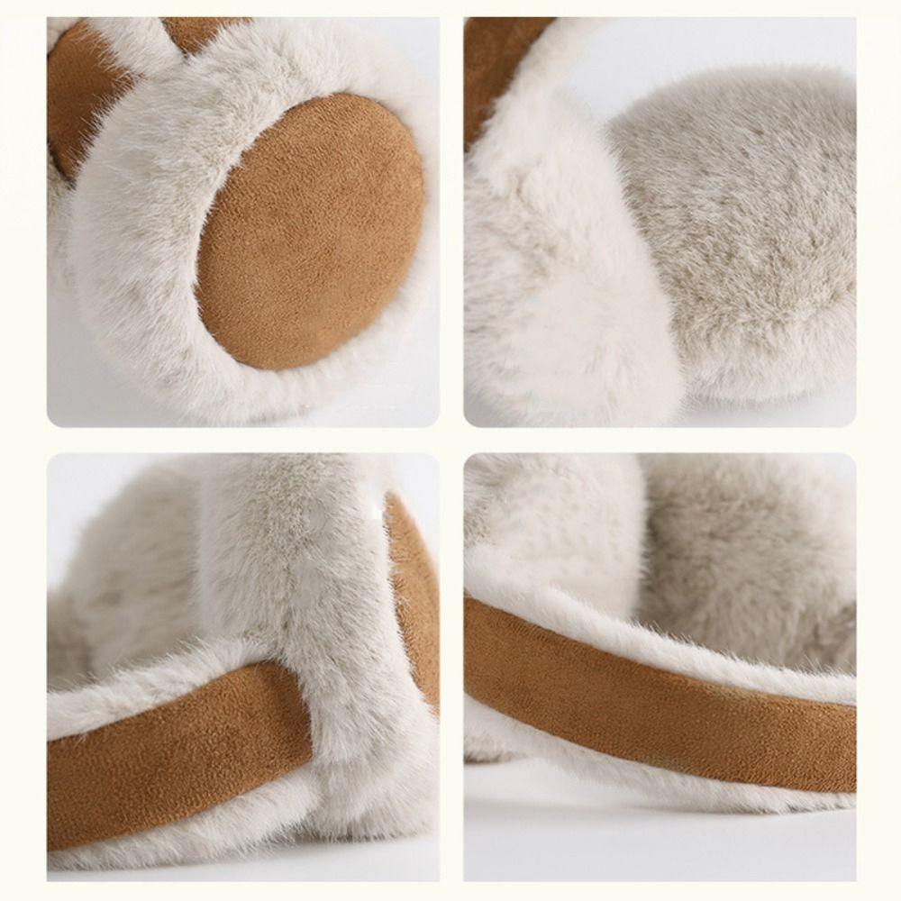 Ear Cap Winter Plush Earmuffs Solid Color Foldable Ear Cover Comfortable Suede Earmuffs Girl