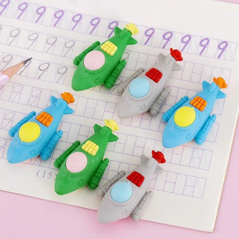 3 Piece Cartoon Creativity Submarine Rubber Eraser For Kids Novelty Stationery Office School Supplies