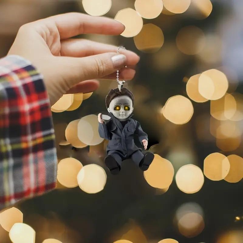 Cartoon Creative Acrylic Car Hanging Ornament Festive Holiday Decoration Home For
