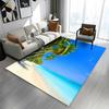 Tropical Beach with Palm Trees Patterned carpet a non slip rug suitable for all seasons and any setting, gift