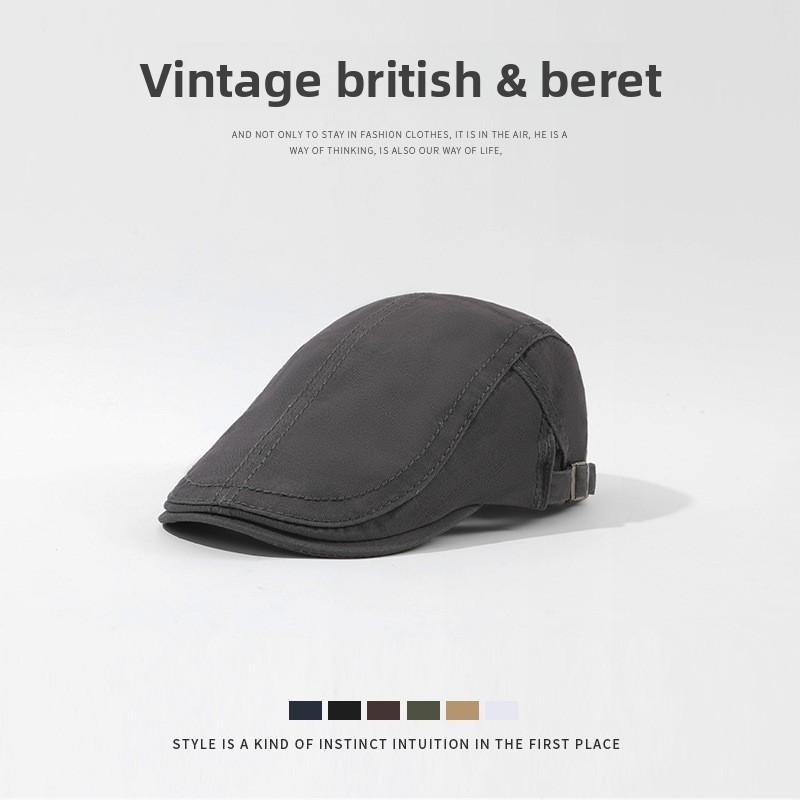 

Minimalist Cotton Beret Cap With Short Brim For Teenage Girls And Young Adults сірий колір