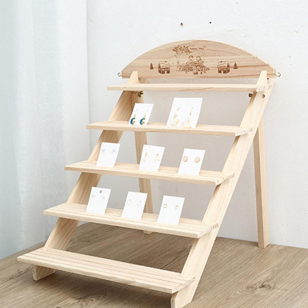 Desktop Storage Organizer Wooden Multi-layer Desktop Storage Rack with Smooth Edge Design Stable Construction Plant for Home