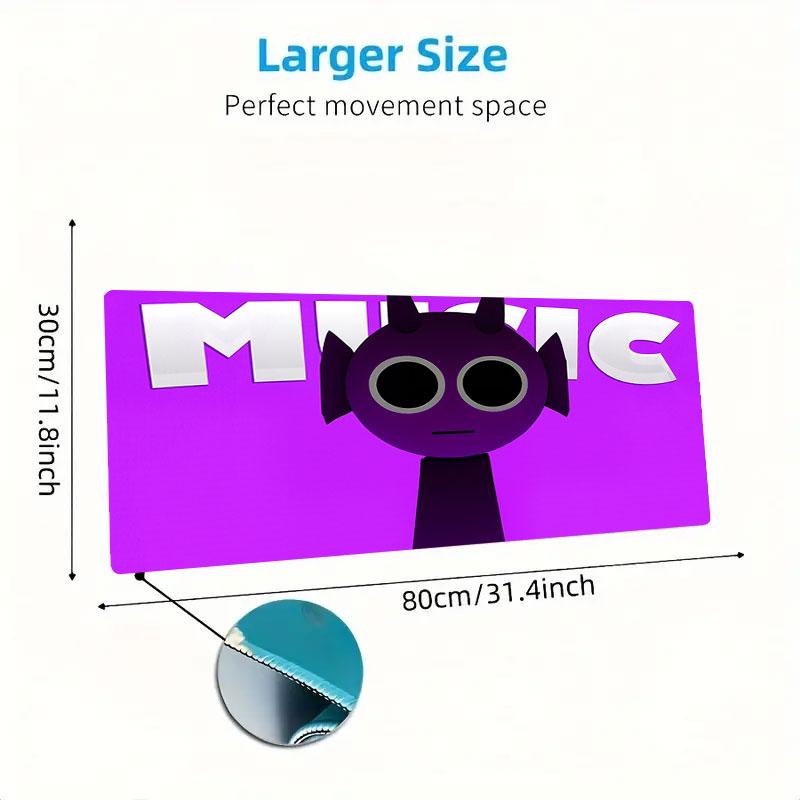 Cartoon Mouse Pad, Large Gaming Desk Mat, Non-slip XXL Mousepad for Laptop & Tablet, Mini PC Playmat with Stitched Edges