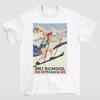 Vintage Skiing T Shirt Ski Lover Skier Sweat School Winter Sports Top Snow Colorado Mountains Snowboard
