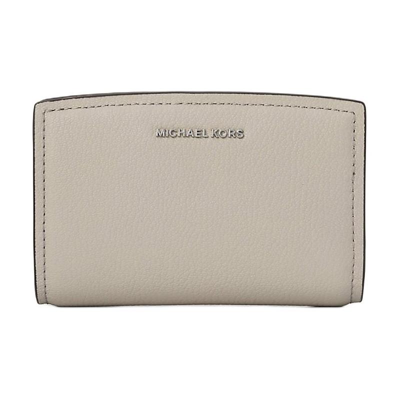 MICHAEL KORS Bryant Metal Logo Cowhide Wallet Medium Women s Aluminum золотой