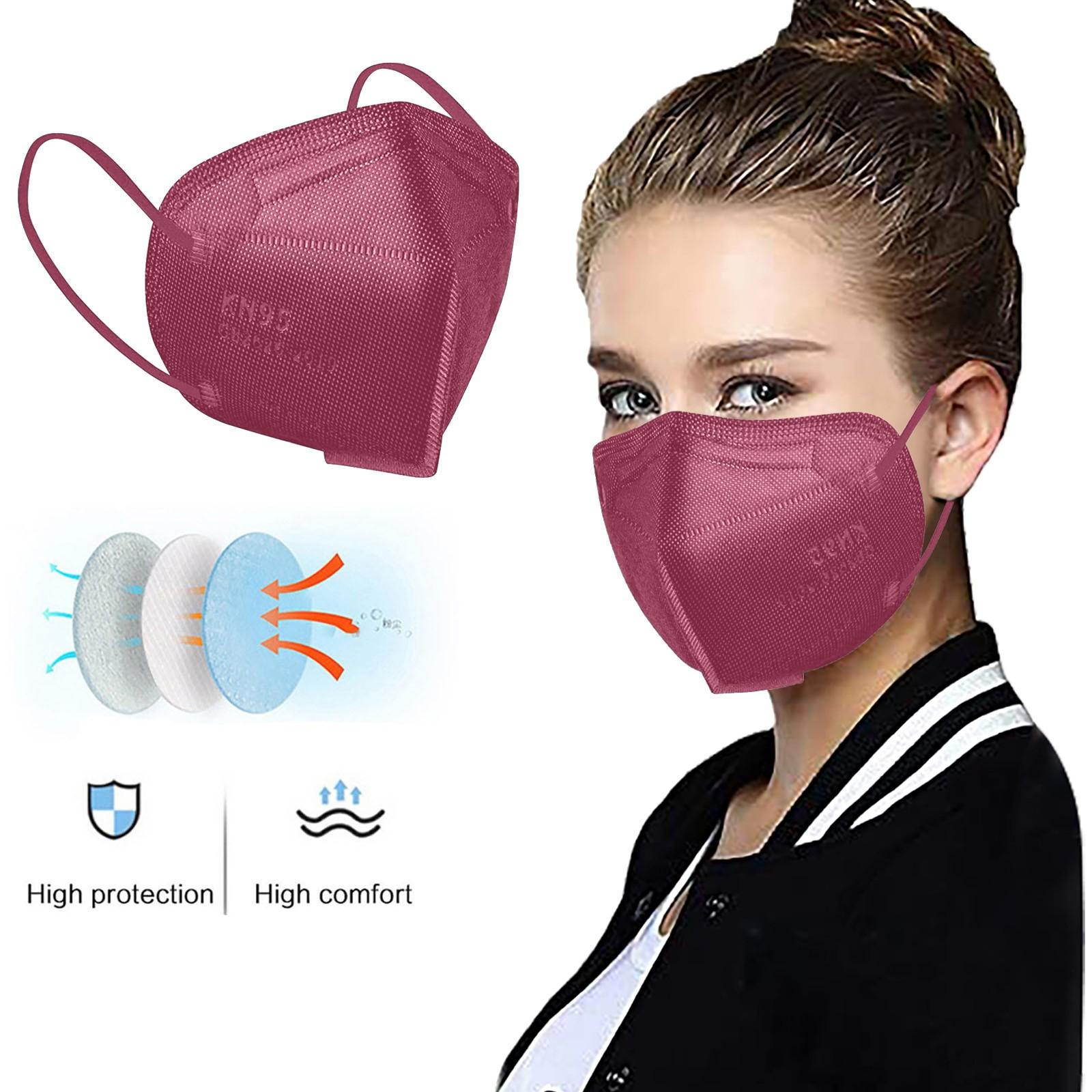 

Nikitas Mask Маски для лица 50 шт., 5-слойная одноразовая маска цвета радуги, маска с эффективностью фильтра 95%