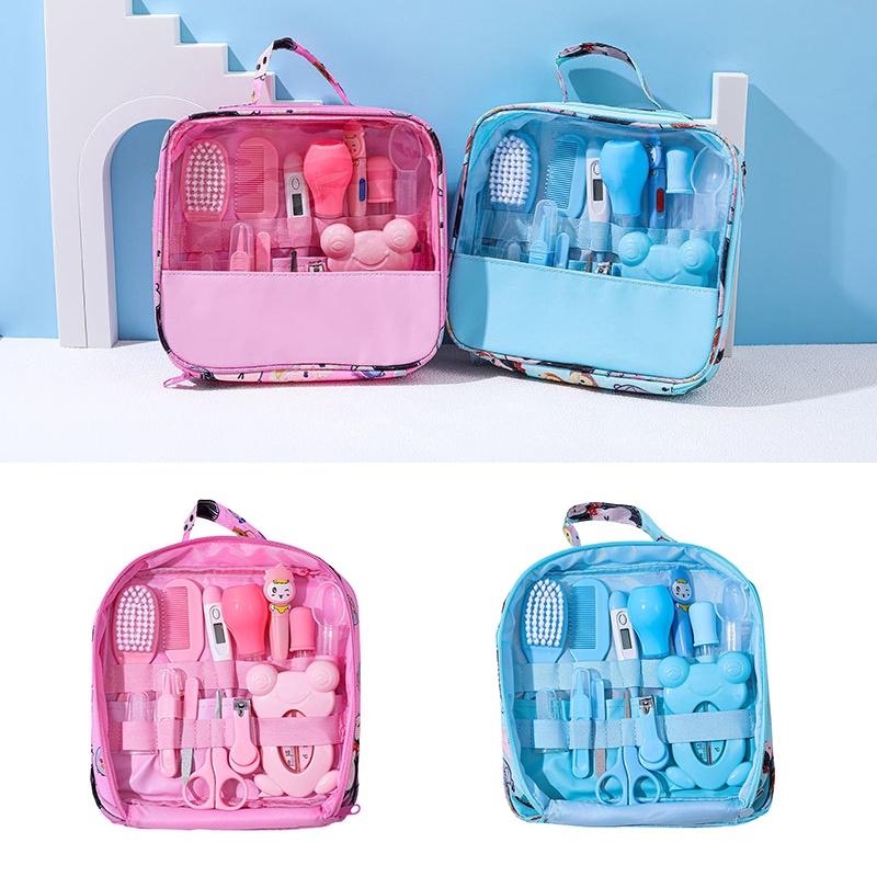 13pcs Set Newborn Baby Kids Nail Hair Health Care Thermometer Grooming Brush Kit Non-toxic And Specially Designed