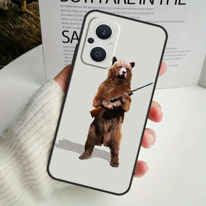 Cartoon Grizzly Bear Phone Case For OPPO Reno 8T 14F 13 F 12 11 10 14 Pro 7 8 Lite OPPO Find X8 X6 X5 X9 Pro Cover