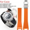 For Casio Steel Heart Watch Strap Folding Buckle GST-210/W300/B100 /S110 Rubber Belt Watchband