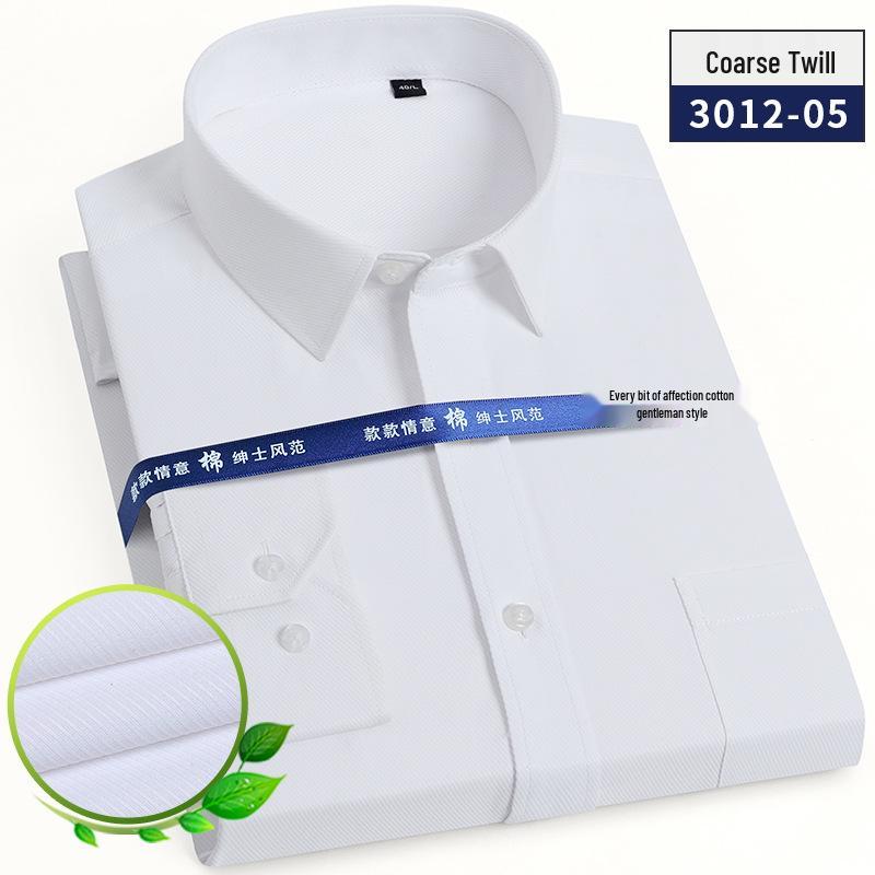 Men's Long Sleeve White Striped Professional Shirt - Ideal for Business, Casual, Interview, or Workwear (Logo Available)