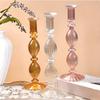 Modern Glass Candle Holder Nordic Home Decor Romantic Candlelight Dinner Candlestick Dining Table Decoration Wedding Party Decor