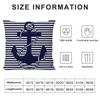 Classic O-Ocean Sailor Cushion Cover Pillowcase Ultra Soft Skin Friendly Fabric Cloud Like Comfort & Concealed Zipper