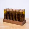 Wooden Coffee Beans  Flower  Tea  Display Rack Stand  Glass Test Tube Sealed Storage Cereals canister
