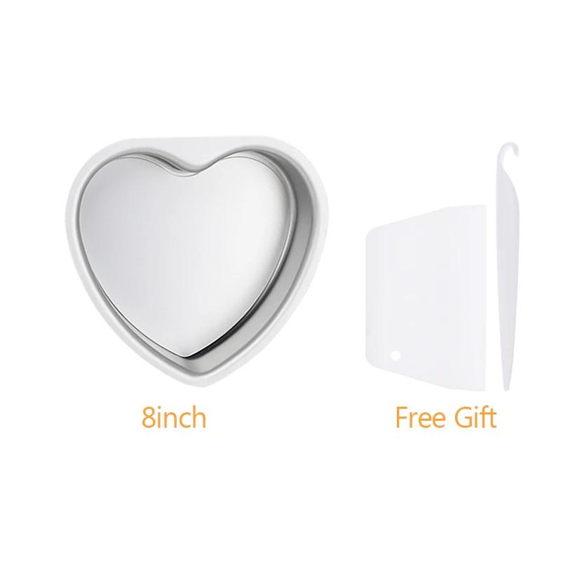 6/8/10palcová forma na dort ve tvaru srdce k pečení Hliníková dortová forma/plech s odnímatelným dnem Srdcová forma/forma na cheesecake C191
