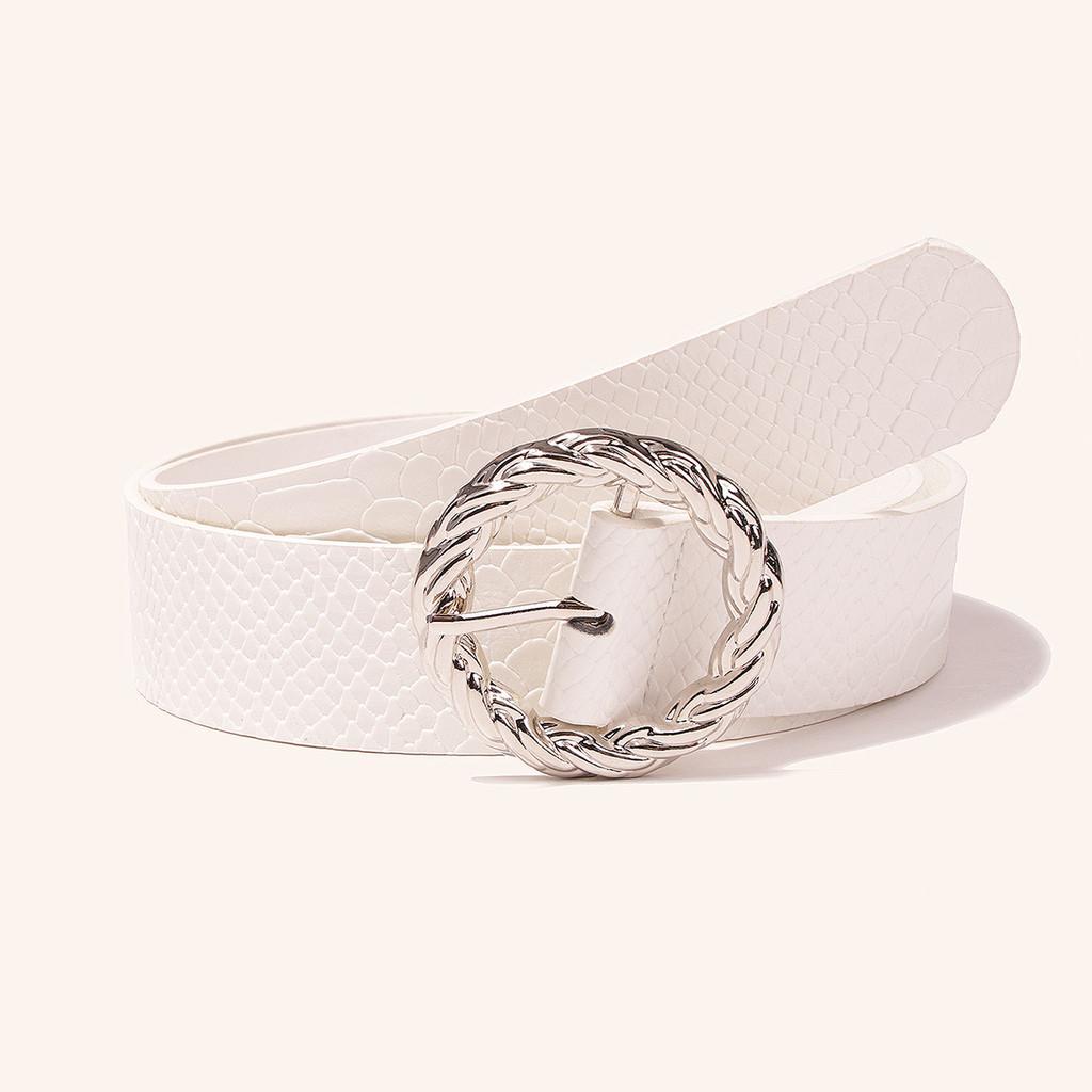 

Snake Pattern Leather Belt With Alloy Buckle For Casual Daily Wear