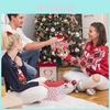 Christmas Party Decorations Gift Box With Red Gradient Finish For Holiday Celebrations