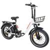 DZ2030 White/Black/Grey 48V16AH Battery 20 * 4.0-inch Tire City Ximano 7-speed 40KM/H Steering Tail Light Road Electric Bicycle