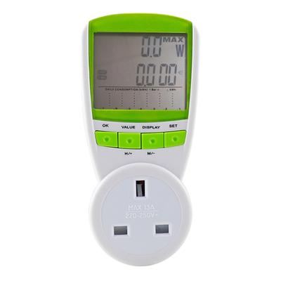 Wattmeter Leistungsmesser Steckdose Stromverbrauchsmesser, Energiemonitor LCD Digitalanzeige Kilowattmeter Steckdose