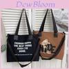 Oxford Canvas Tote Bag For Women With Letter Print Soft Shoulder Daily Use