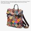 Genuine Leather Handmade Splicing Flower Women'S Crossbody Bag Random Color Scheme Cowhide Shell Bag Contrast Color Handbag