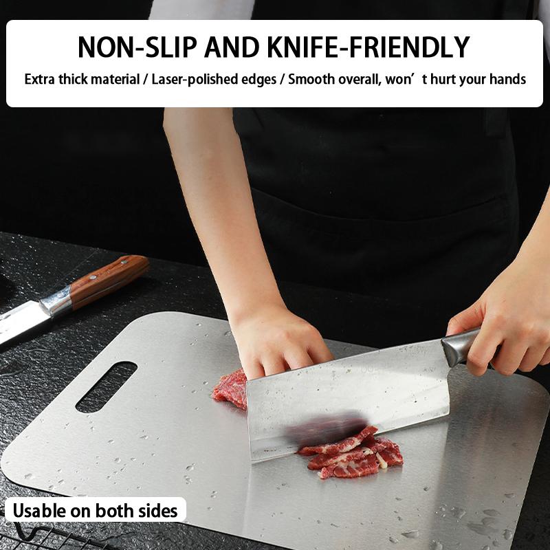 Nerezové krájecí desky do kuchyně, zesílené oboustranné krájecí desky na potraviny