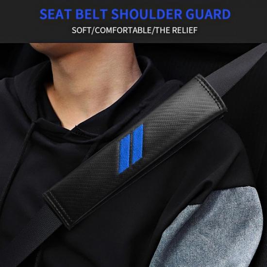2pcs for Dodge Charger Sedan Blue Color Soft Safety Seat Belt Shoulder Pad Cover