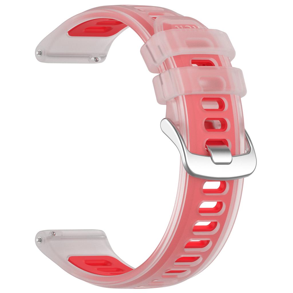 20mm 22mm durchsichtiges Gelee-Silikon-Uhrenarmband für Garmin Forerunner 570 Atmungsaktives Zwei-Farben-Ersatzarmband