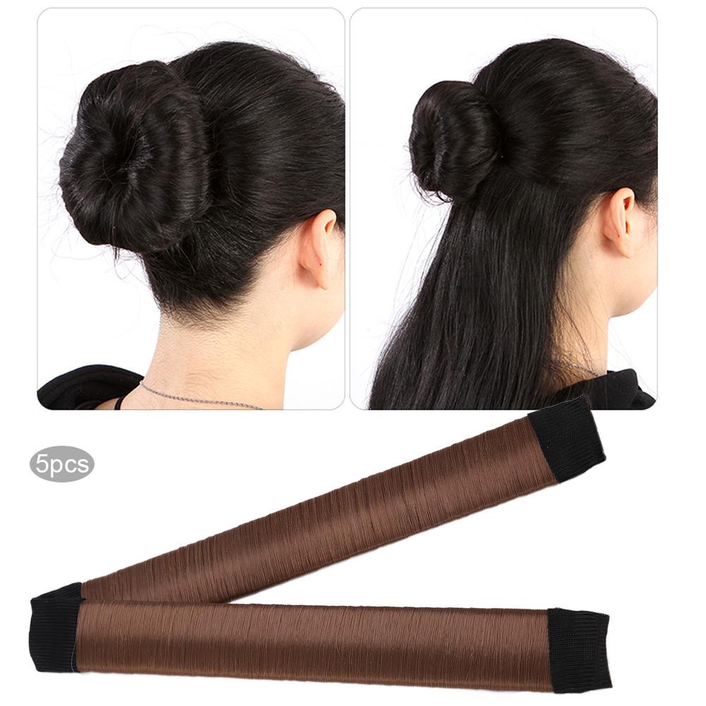 5 Stück Perücken-Donuts Stirnbänder Former Haarstyling-Donut-Maker Französische Trendige Haarstyling-Werkzeuge