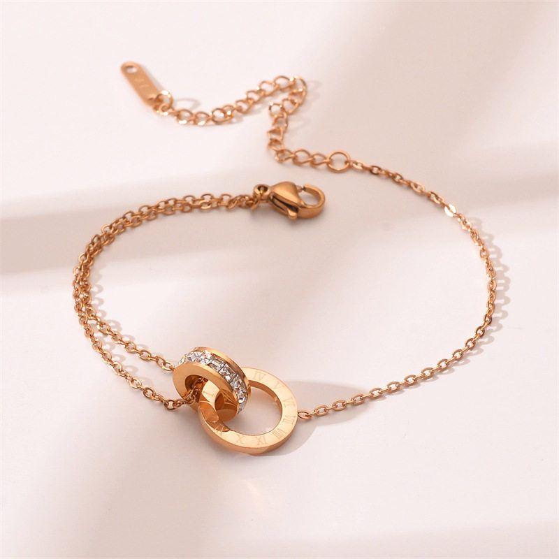 Fashion Cross-Border Hot Titanium Steel Bracelet Korean Style Fashion All-Match Elegant Titanium Steel No Fading Bracelet Women's Bracelet