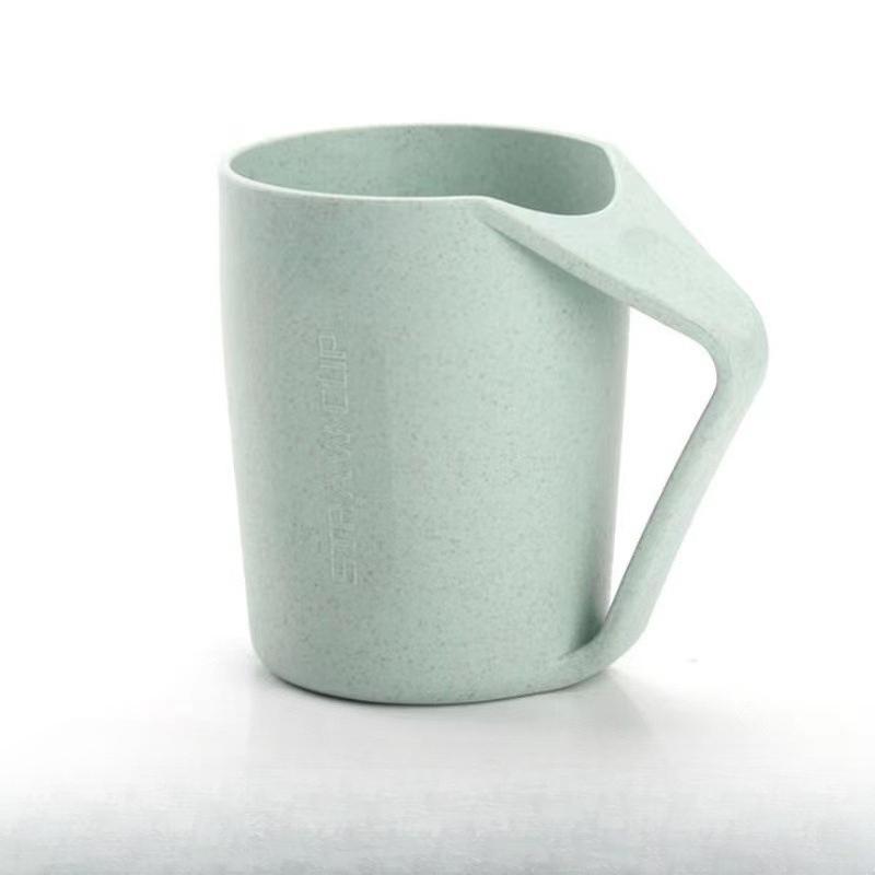 Wheat Straw Creative Mouthwash Cup - Household Slanted-mouth Couple Cup Toothbrush Holder Drinking Cup