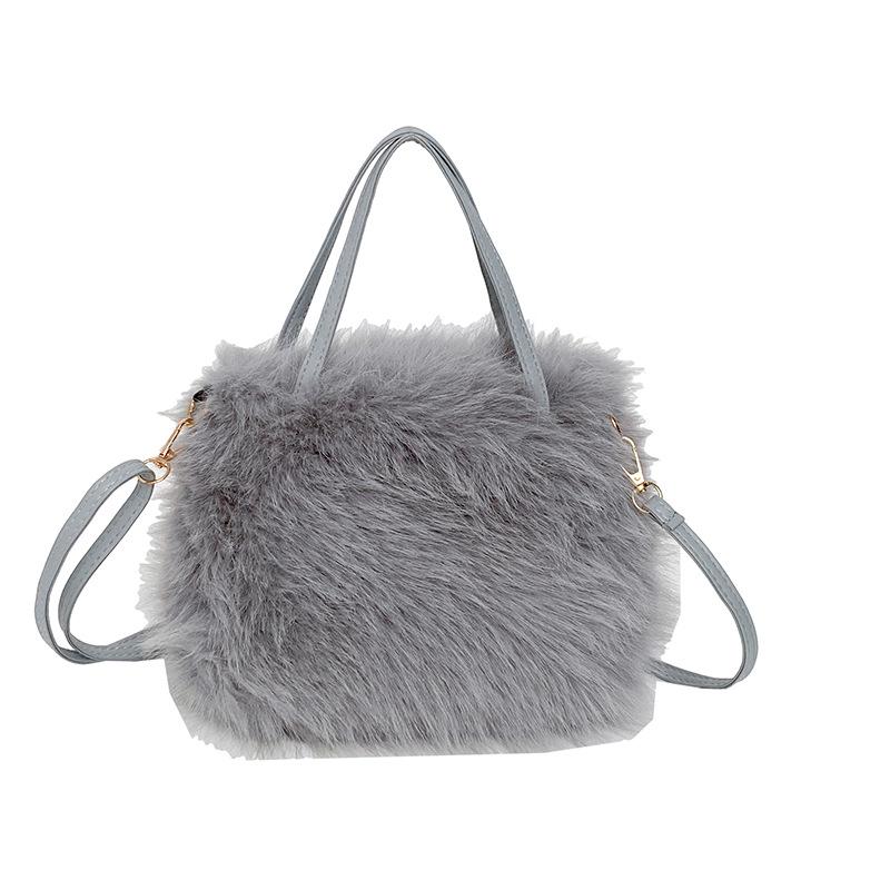 

Нова Модна Пухнаста Плюшева Сумка Квадратної Форми з Бісером через Плече - Універсальна та Стильна для Поїздок на Роботу