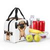 Pug Dog Weight Lifting Exercise Fitness Gym Workout Insulated Lunch Bag for Women Children Food Boxes Thermal Lunch Box Tote
