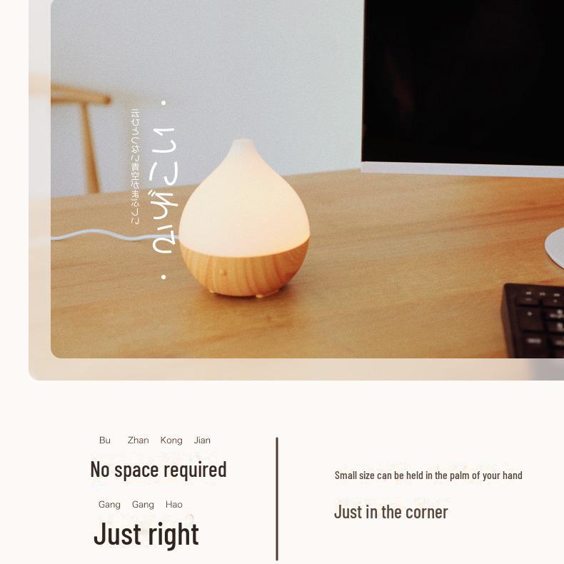 Difuzor de aromaterapie din boabe de lemn: Umidificator cu ceață cu ulei esențial, cadou perfect pentru casă sau birou.