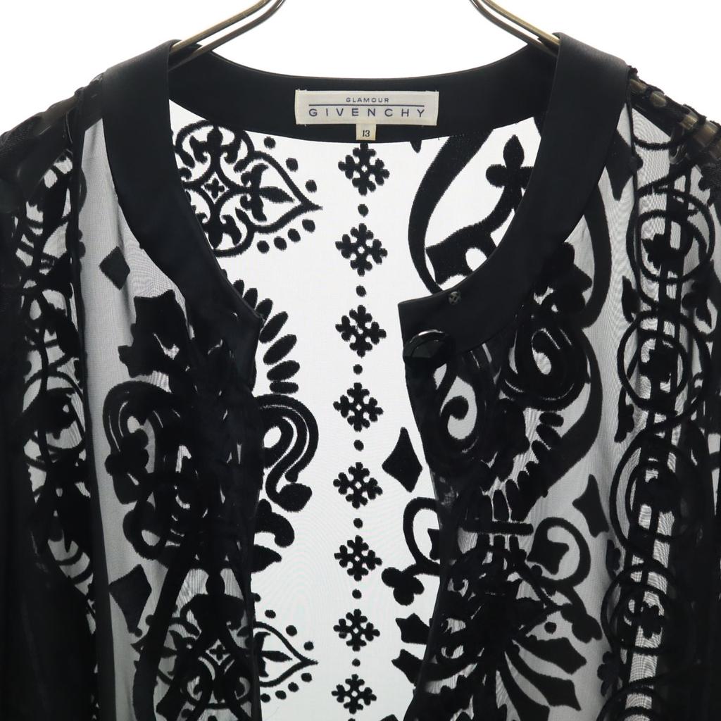 Givenchy 90s Made In Japan Old Overall Handle Long Sleeve See-through Long Cardigan Women Used