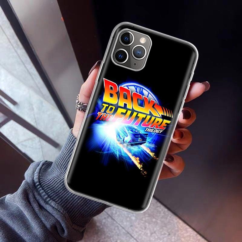 Back To The Future DeLorean Time Machine Phone Case For iPhone 17 Air 11 13 Mini 14 15 Plus 16 12 Pro Max 16E SE 7 8 Pattern Sof