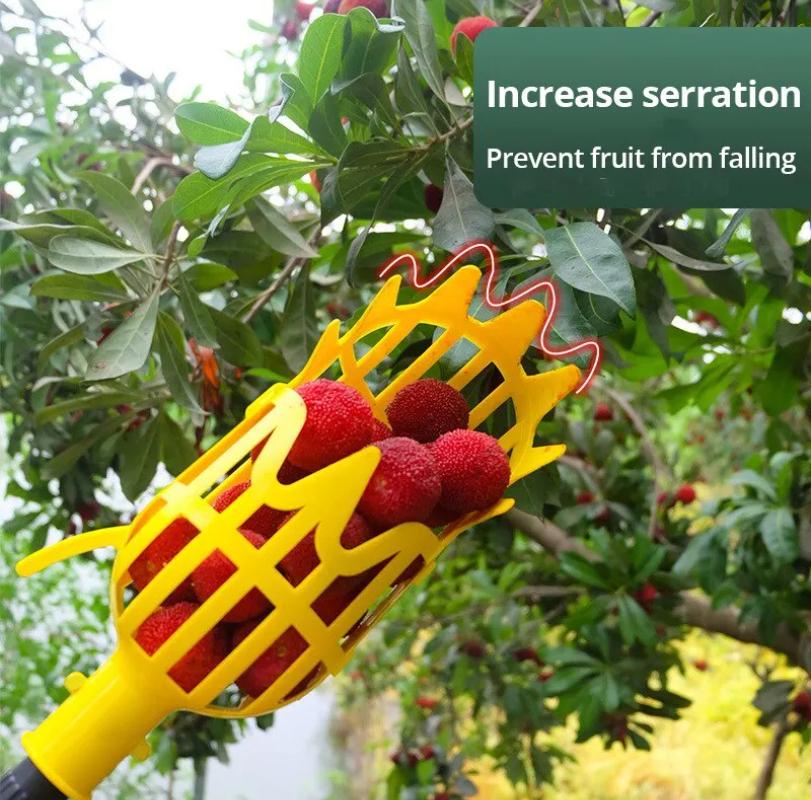 

Farm Garden Picking DeviceGarden Tools Deep Basket Fruit Picker Head Convenient Fruit Catcher Apple Peach Picking GardeningTools M помаранчевий