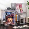 Book Storage Box Magazine Transparent Bookshelf Album CD Desktop Dustproof Large Capacity Acrylic Display Cabinet Storage Boxes