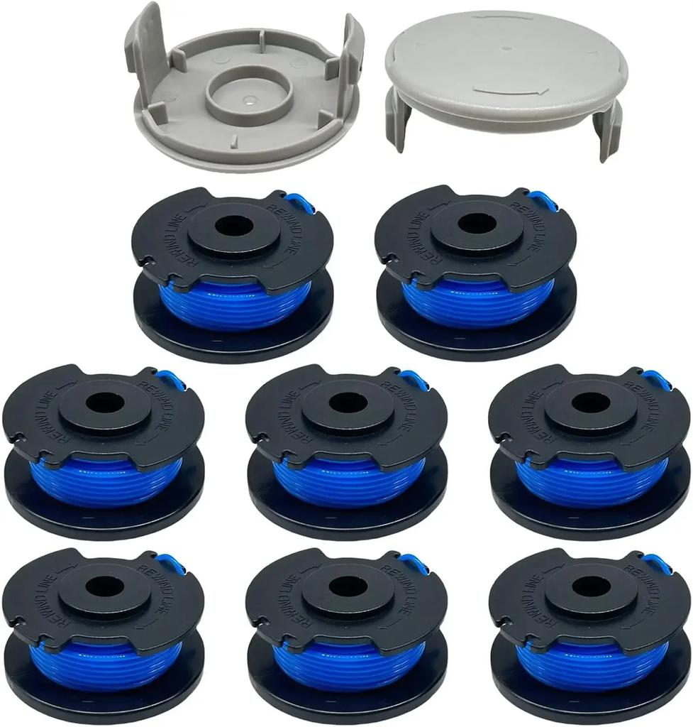 8/10/12pcs AC14RL3A String Trimmer Spools With Cap Replacement Spool Line For RY40200 RY24021 Cordless Trimmer