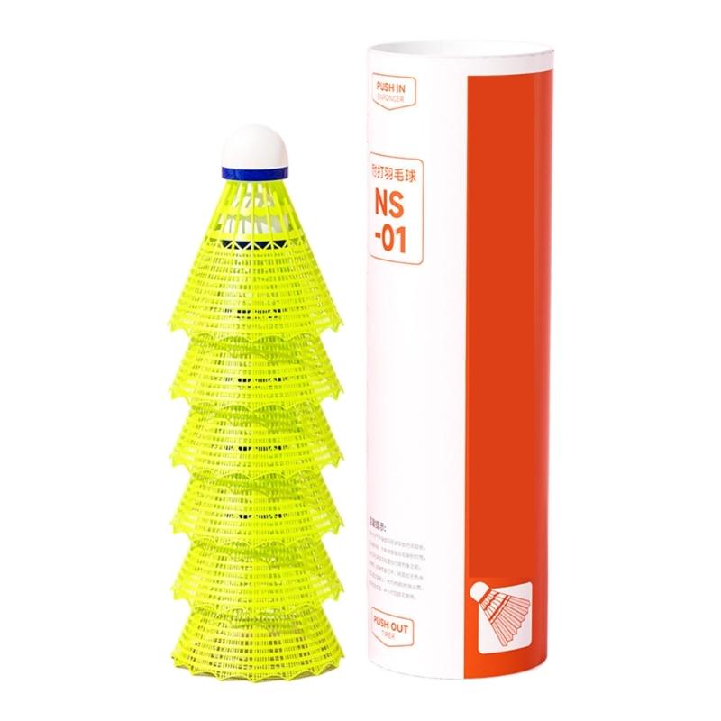 

6/12pcs Nylon Ball Competition Training Shuttlecock Outdoor Windproof Badminton for Outdoor Training Enduring and Stable