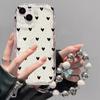 Black Dots Heart Cover For Reno 15 Pro 14 13 14f 13f 12f OPPO A6 A5 PRO A79 A58 A78 Reno 8T Love Bow Chain Case Silicone
