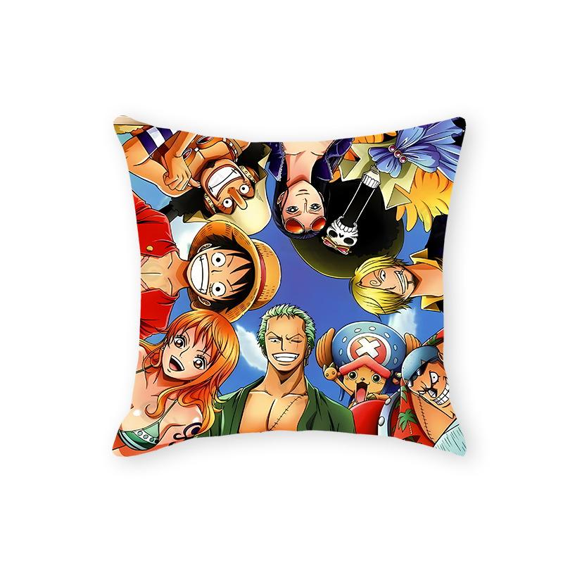 One Piece Anime Plush Pillow - Soft Cartoon Cushion for Sofa or Living Room