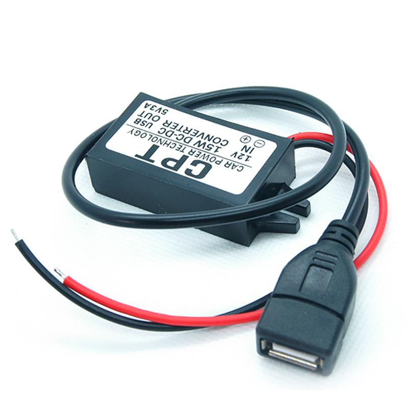 

1pcs High Efficiency DC-DC Car Power 12V to 5V 3A 15W Converter Module Micro USB Step Down Power Output Adapter New