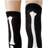 Halloween Sexy Cosplay Stocking Knee-high Skull Stockings for Women (Color:Black)